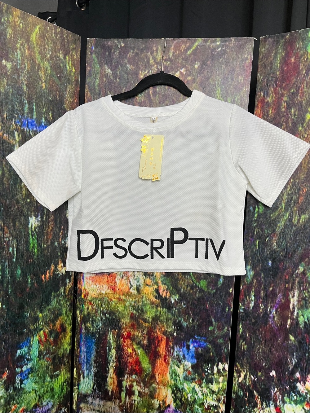 White Youth Girls' Crop Tee - Logo Front